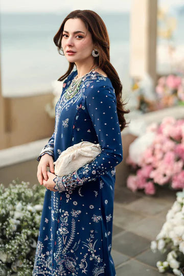 QALAMKAR - 3PC LAWN EMBROIDERED SUIT -0098-