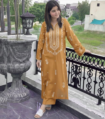 EMBROIDERY LAWN 2PC BY HALEEMA -HP335-C