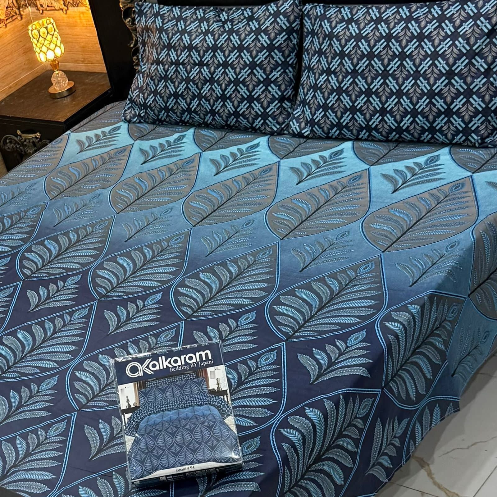 Cotton Gold fabric King Size Bed Sheet