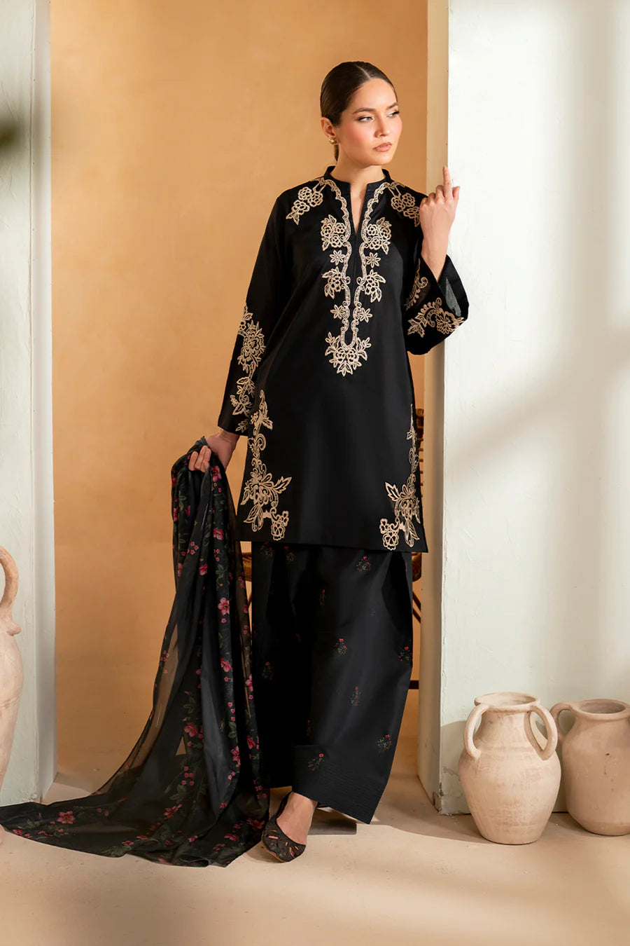 Iznik 3PC Embroidered Lawn with Chiffon Embroidered Dupatta -HP0090-