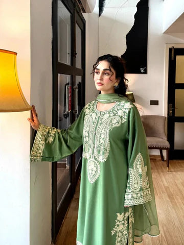 PEZMAN EMB LAWN 3PC UNSTICHED PZ101