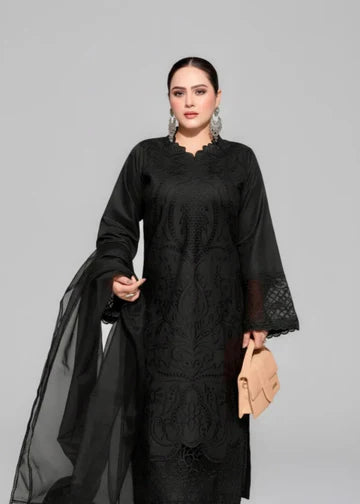 Summer 3PC Lawn Embroidered Suit BY HALEEMA-HP2323-