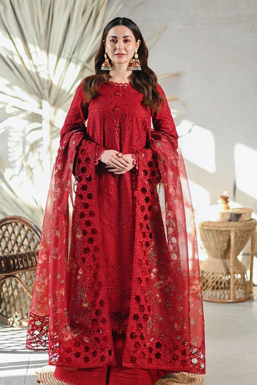 QALAMKAR EMBROIDERED LAWN UNSTITCHED 3PC QL44523