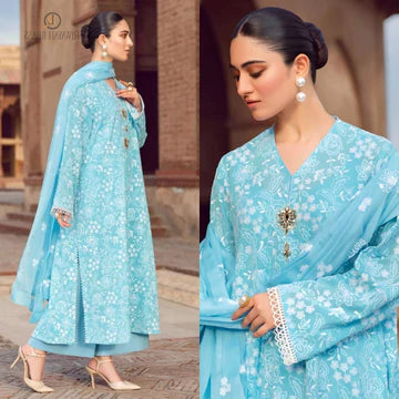 PEZWAAN EMBROIDERED LAWN UNSTICHED 3PC -PZ10987-
